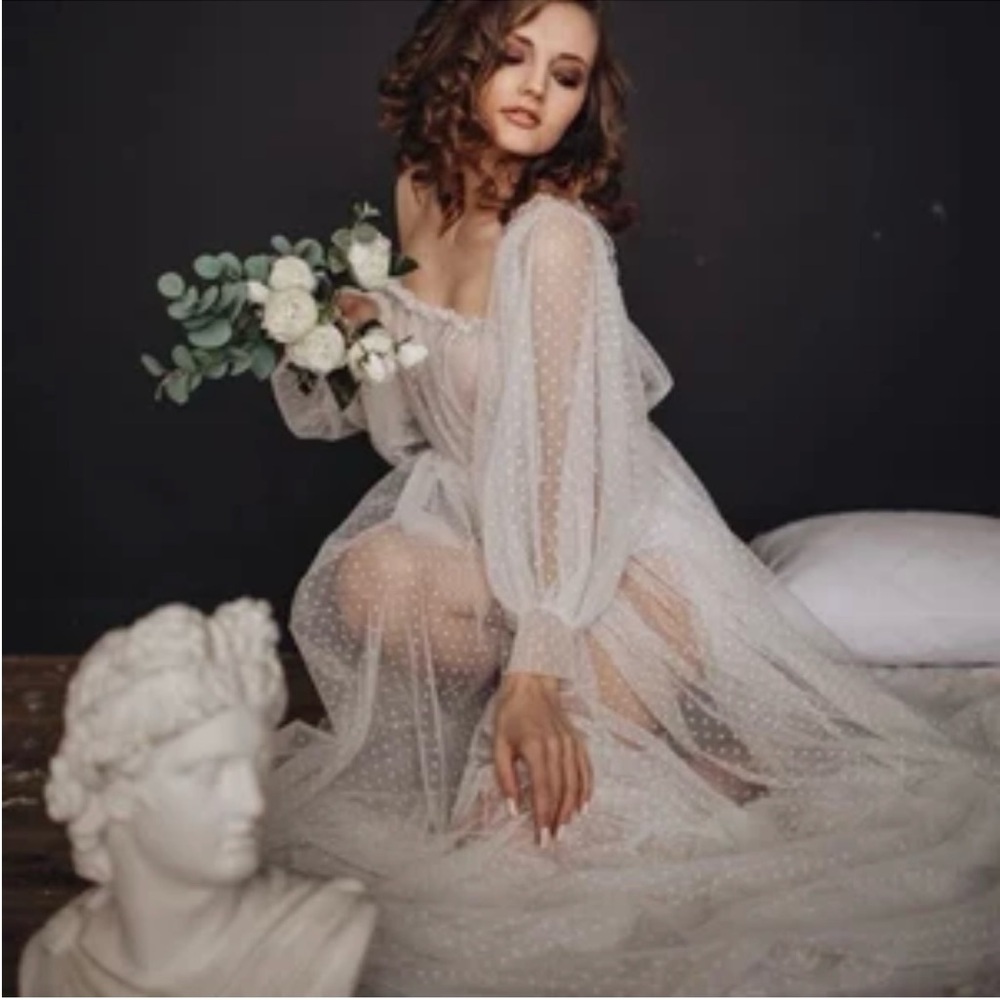 Elegant Sheer White Dress